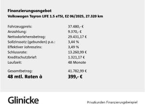 Volkswagen Tayron 1.5 eTSI Life 7-Sitzer AHK Matrix LM 18" ACC Navi