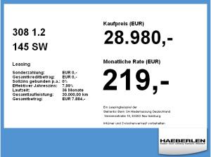 Peugeot 308 1.2 145 SW S tyle *Parksensor+Tempomat*