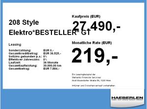 Peugeot 208 Style Elektro*BESTELLER* LED+SHZ+KlimaA+PDC