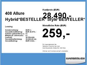 Peugeot 408 Allure Hybrid*BESTELLER* LED+2xKlima+Kam.+LM