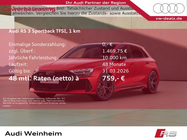 Audi RS3 RS 3 Sportback S tronic NAVI Pano HeadUp LED USB