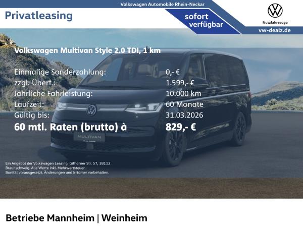 Volkswagen Multivan Style 2.0 TDI DSG AHK Standheizung NAVI