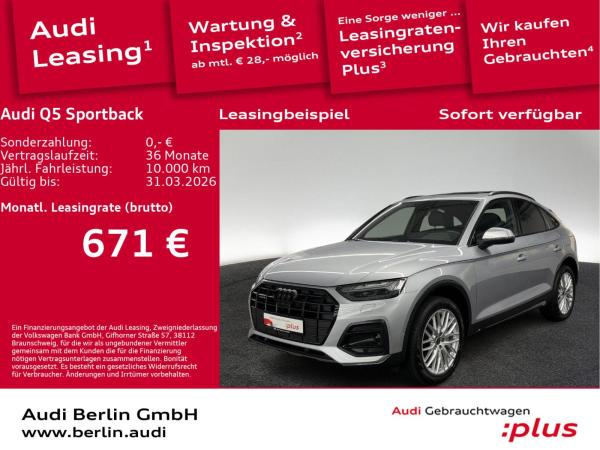 Audi Q5 Sportback TFSI e advanced 50 e qu. S tr. PANO