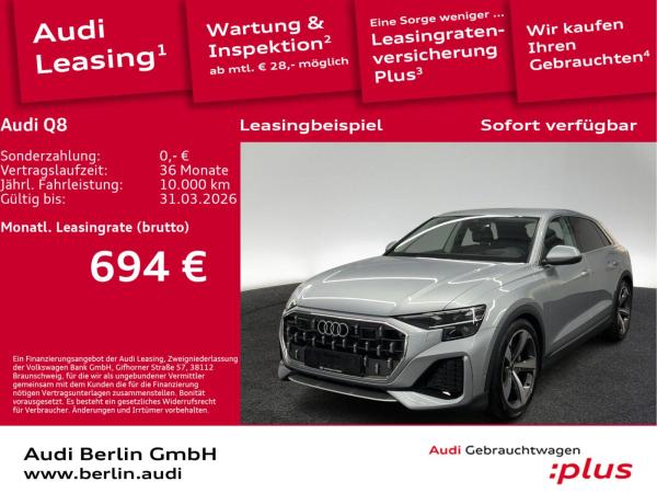 Audi Q8 45 TDI qu. tiptr. AHK MATRIX 360°K HUD NACHTS