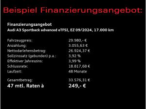 Audi A3 Sportback advanced 40 TFSIe S-tronic / Navi+