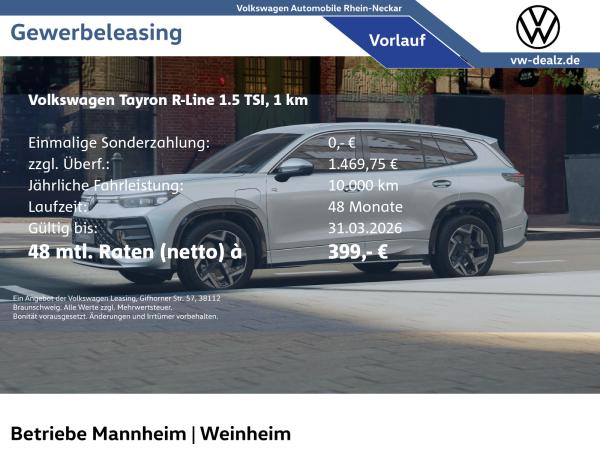 Volkswagen Tayron R-Line 1.5 eHybrid DSG AHK NAVI LED DAB