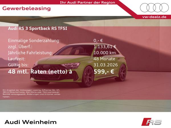 Audi RS3 Sportback S tronic LED DAB Klima ALU 19"