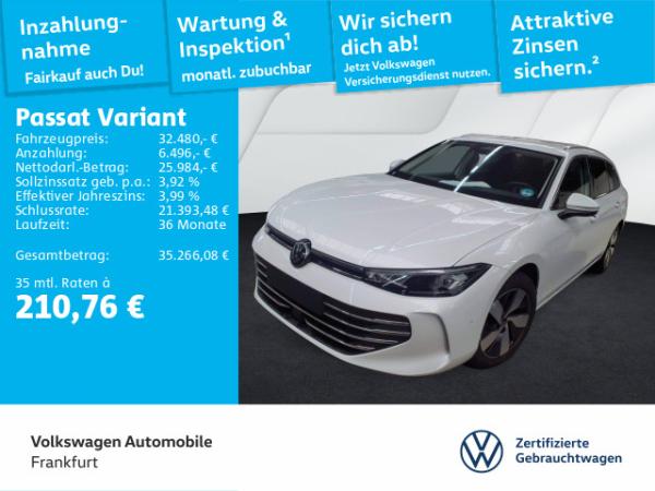 Volkswagen Passat Variant 1.5 eTSI DSG Business DAB+ IQDrive Navi LightAssist FrontAssist TravelAssist AHK