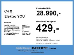 Citroën C4 X Elektro YOU Standard-Range