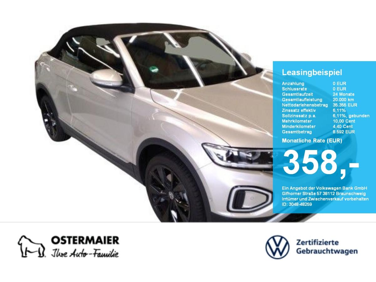 Volkswagen T-Roc Cabriolet STYLE 1.5TSI DSG ACC.5J-G.STHZG.KAMERA.NAVI+VC.LED.APP-C.LKRD-HZG