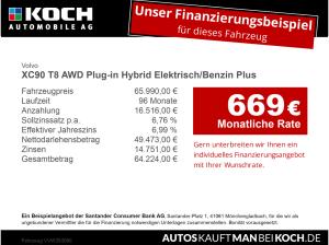 Volvo XC90 T8 AWD Plug-in Hybrid Elektrisch/Benzin Plus