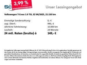Volkswagen T-Cross 1.0 TSI *Goal* 🚨Bitte Beschreibung lesen🚨