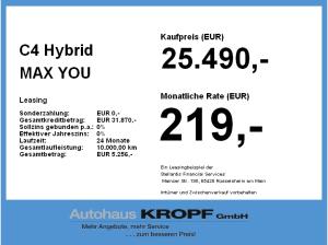 Citroën C4 Hybrid MAX **SONDERANGEBOT**