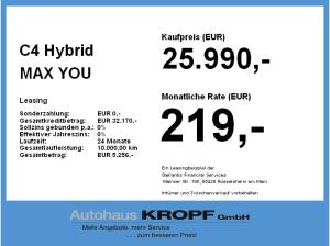 Citroën C4 Hybrid MAX **SONDERANGEBOT**