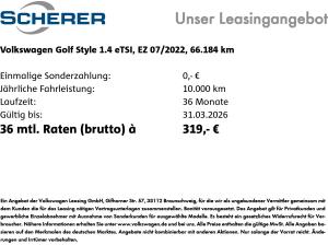 Volkswagen Golf VIII Style 1.4 eTSI SOH:94% DSG ACC ergoACTIVE LED NAVI PDC SHZ