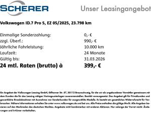 Volkswagen ID.7 Pro S 91kWh AHK NAVI KAM DCC 5J.GAR