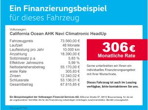 Volkswagen California Ocean AHK Navi Climatronic HeadUp LED