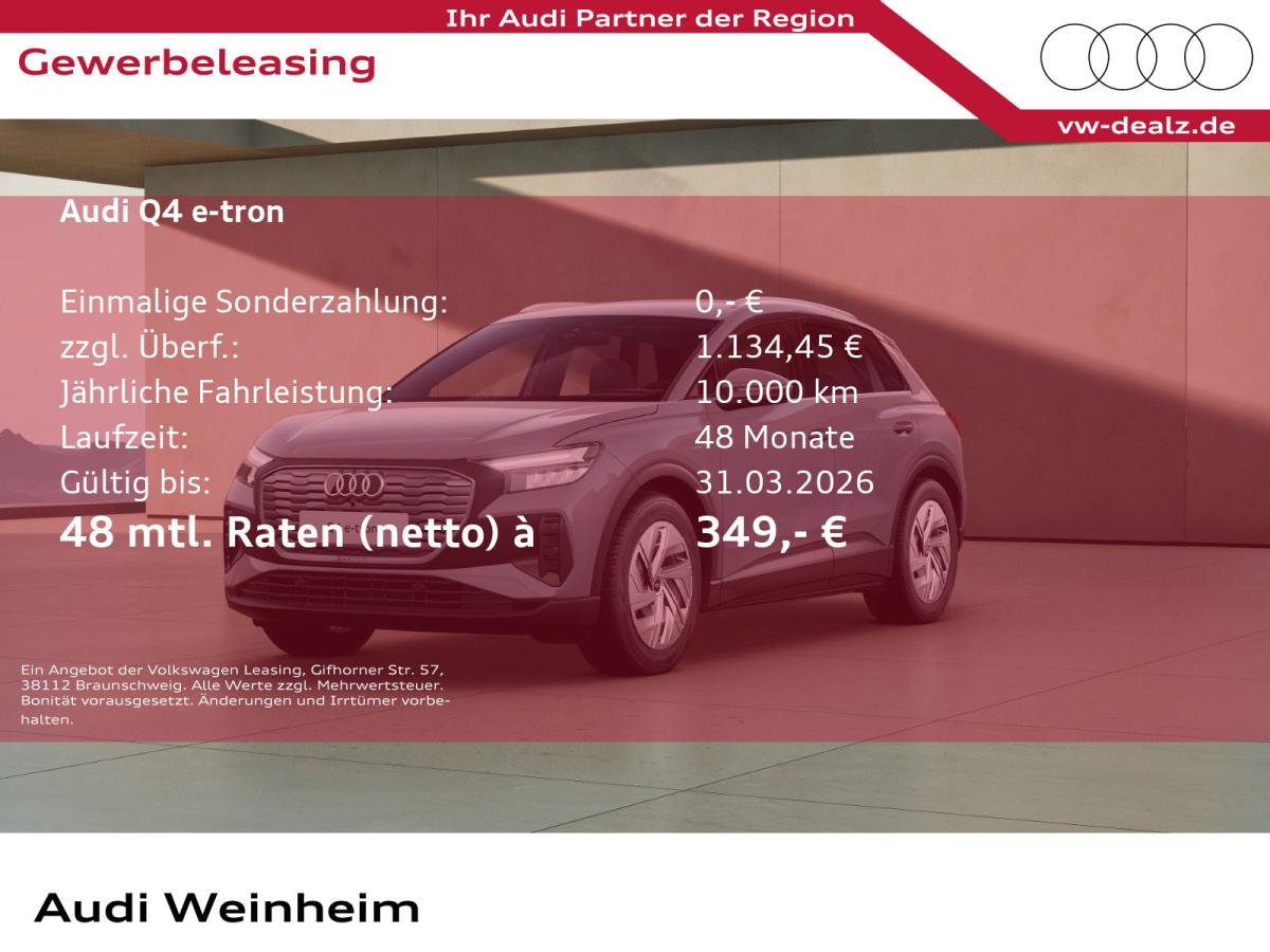 Audi Q4 e-tron Q4 40 e-tron Navi LED Klima Einparkhilfe uvm