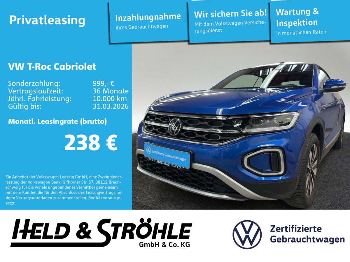 Volkswagen T-Roc Cabriolet Move1.0 TSI ACC LED NAVI KEYL.