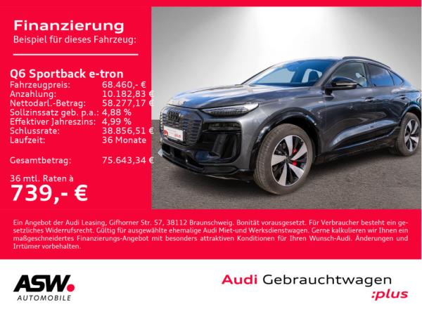 Audi e-tron Q6 Sportback e-tron performance !0,25! S line AHK 360° // Sofort verfügbar