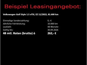 Volkswagen Golf VIII Style 1.5 eTSI DSG / Navi, LED+, RFK