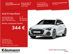 Audi A3 Sportback S line 40TFSIe WINTERRÄDER  HUD KAM NAV SONOS