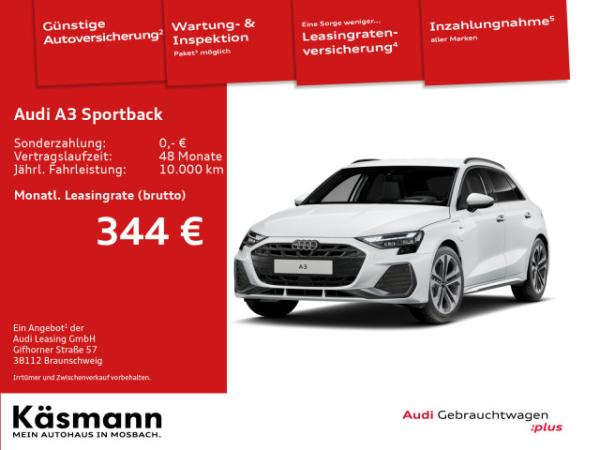 Audi A3 Sportback S line 40TFSIe WINTERRÄDER HUD KAM NAV SONOS