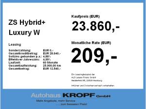 MG ZS Hybrid+ Luxury Schnell verfügbar