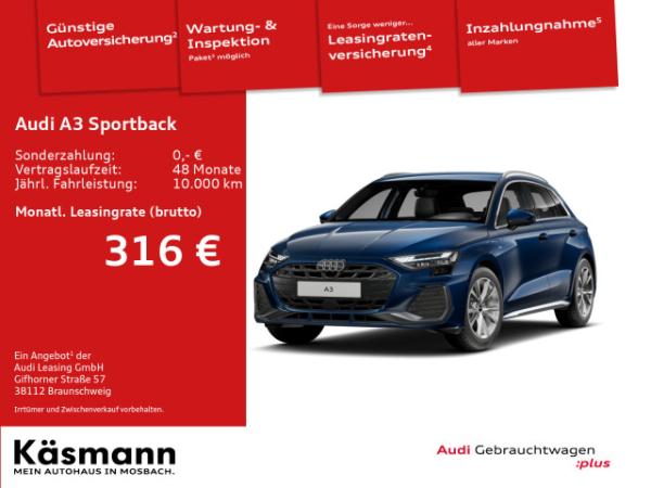 Audi A3 Sportback S line 40TFSIe WINTERRÄDER LED KAM NAV ACC SHZ