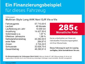 Volkswagen Multivan Style Lang AHK Navi GJR Vis-a-Vis