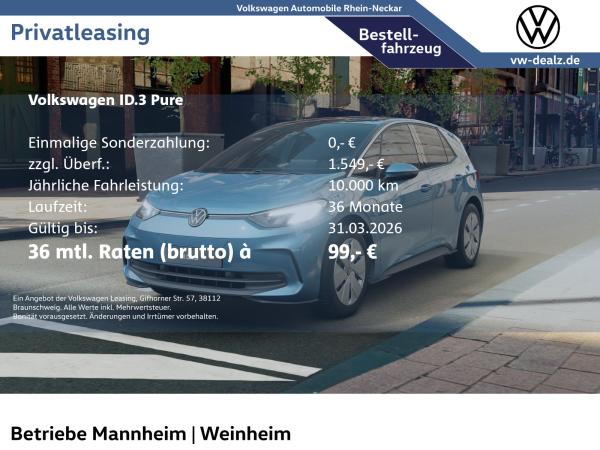 Abbildung Leasingangebot VW ID.3
