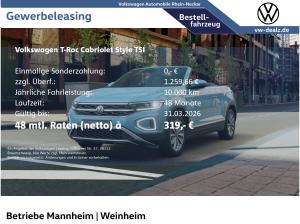 Volkswagen T-Roc Cabriolet Style1.0 TSI Klima ALU LED DAB