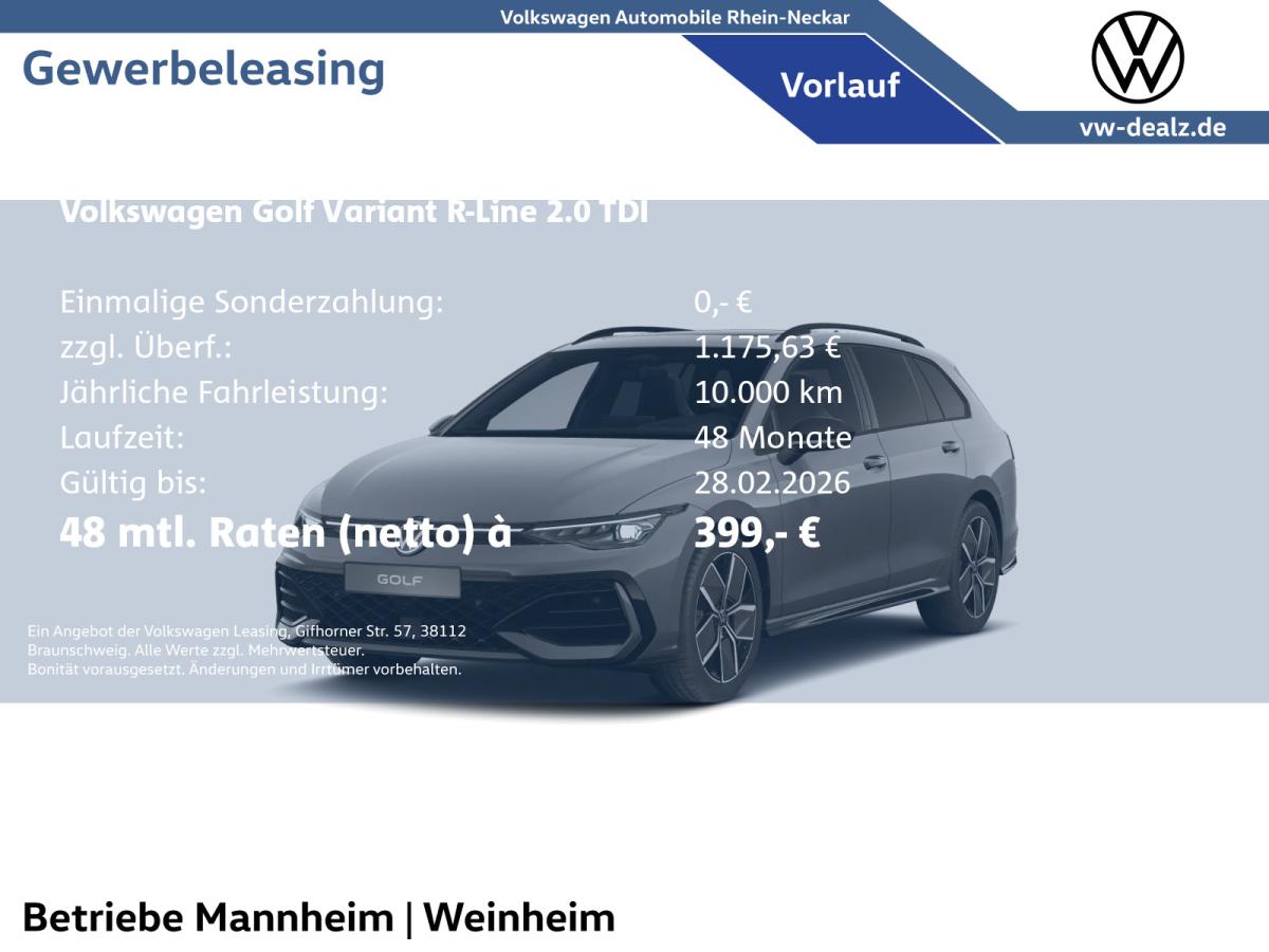 Volkswagen Golf Variant R-Line 2.0 TDI DSG Klima AHK NAVI