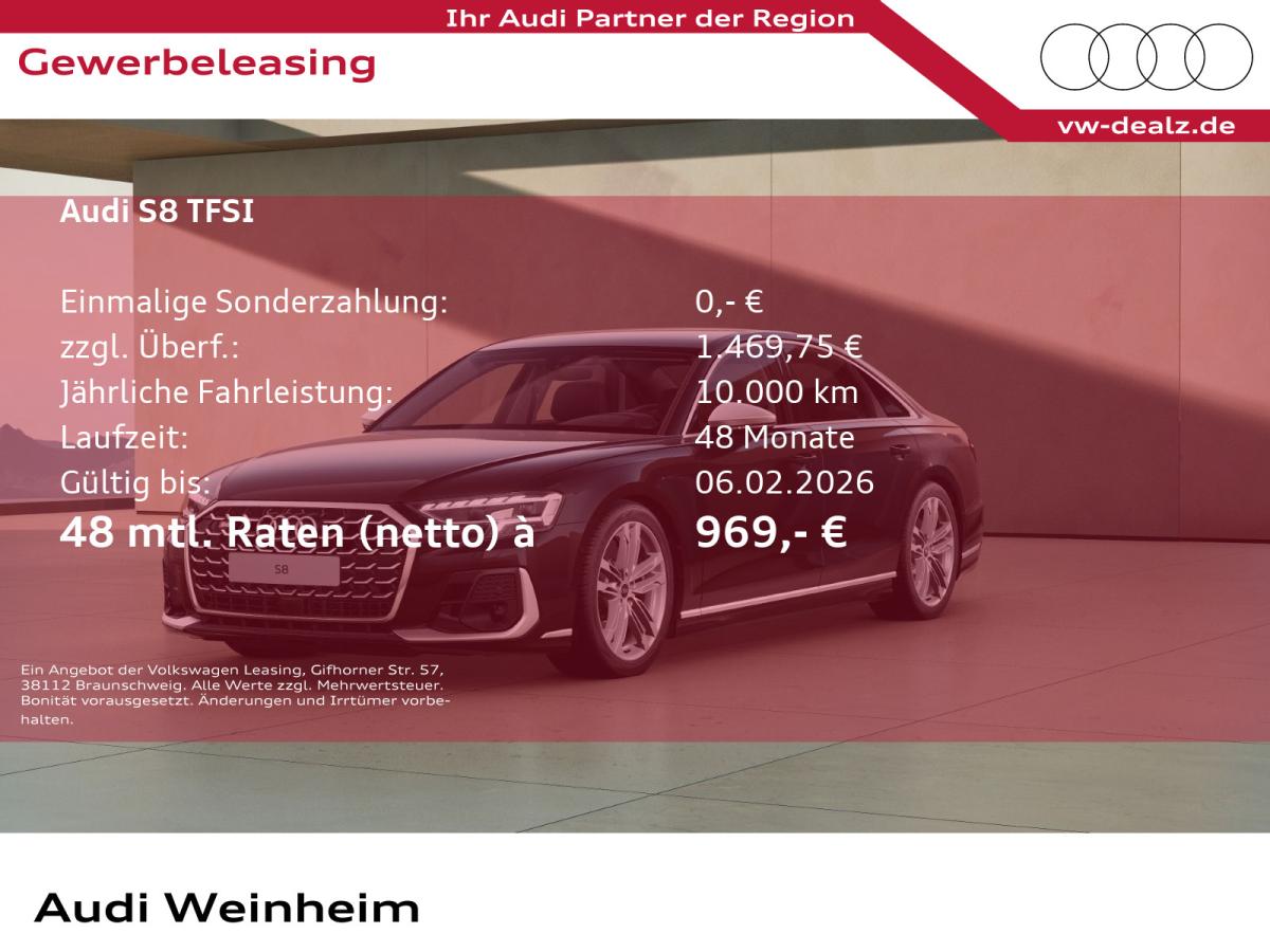 Audi S8 TFSI quattro tiptronic Klima NAVI Leder LED