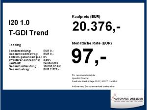 Hyundai i20 1.0 T-GDI Trend *LED*NAVI*DAB*SHZ*PDC*KAM*