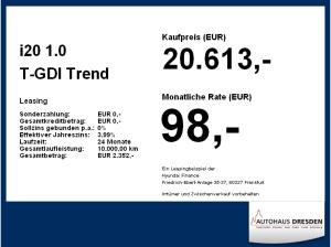 Hyundai i20 1.0 T-GDI Trend *LED*NAVI*DAB*SHZ*PDC*KAM*