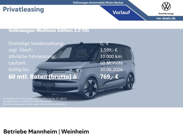 Volkswagen Multivan EDITION 2.0 TDI DSG Klima AHK NAVI LED