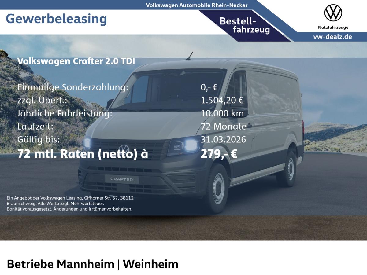 Volkswagen Crafter 35 Kasten 2.0 TDI DAB PDC Lane-Assist