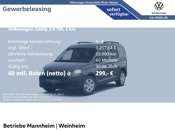 Volkswagen Caddy Flexible 5-Sitzer 2.0 TDI DSG Klima AHK