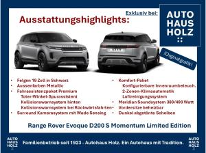 Land Rover Range Rover Evoque Sondermodell Momentum S -  19ZOLL SCHWARZ - 360 GRAD KAMERA - KOMFORTPAKET - SHZ - FAHRPAKET