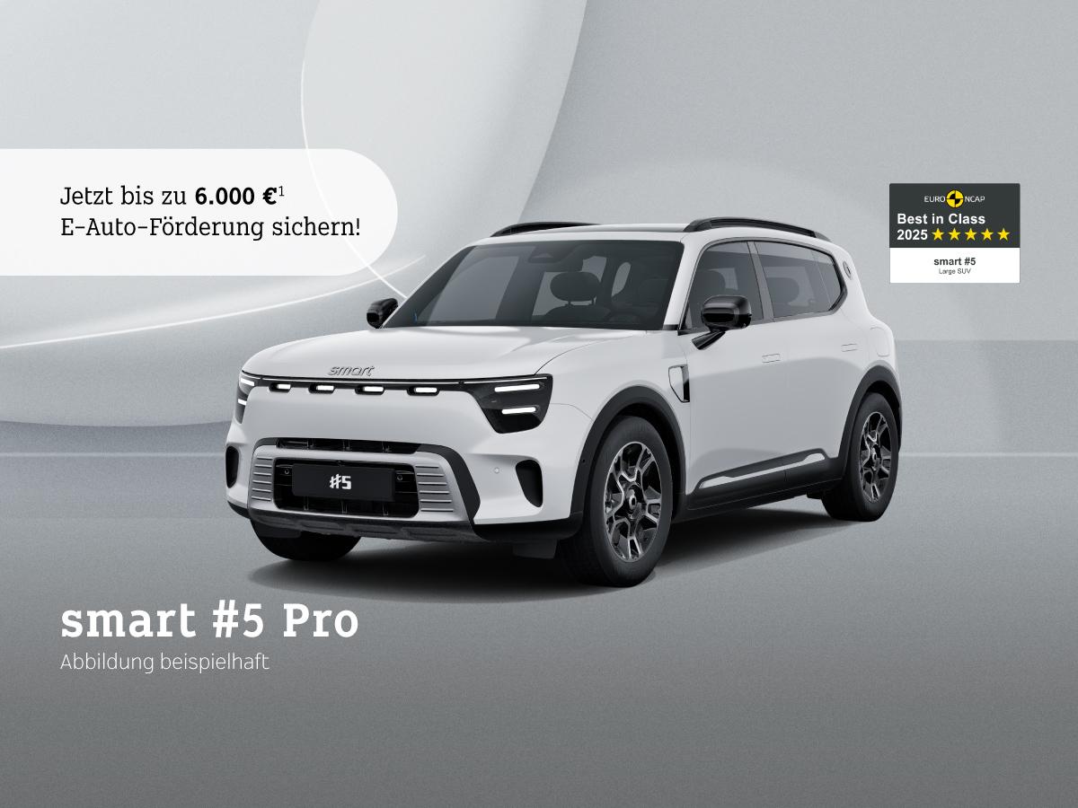 smart #5 Pro⚡inkl. 6.000€ E-Prämie Anzahlung¹❗️(LED/360°/19 Zoll/Pano/V2L/smart-Pilot)