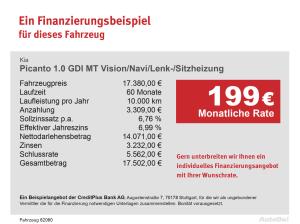 Kia Picanto 1.0 GDI MT Vision/Navi/Lenk-/Sitzheizung