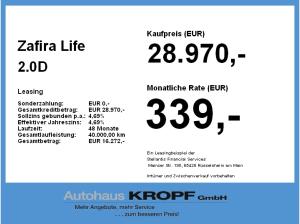 Opel Zafira Life 2.0D HeadUpDisplay,SitzeElektVerstell