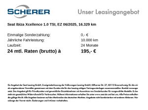Seat Ibiza Xcellence 1.0 TSI DSG NAVI RFK SHZ GJR
