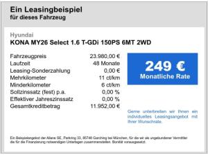 Hyundai KONA MY26 Select 1.6 T-GDi 6MT 2WD Funktionspaket