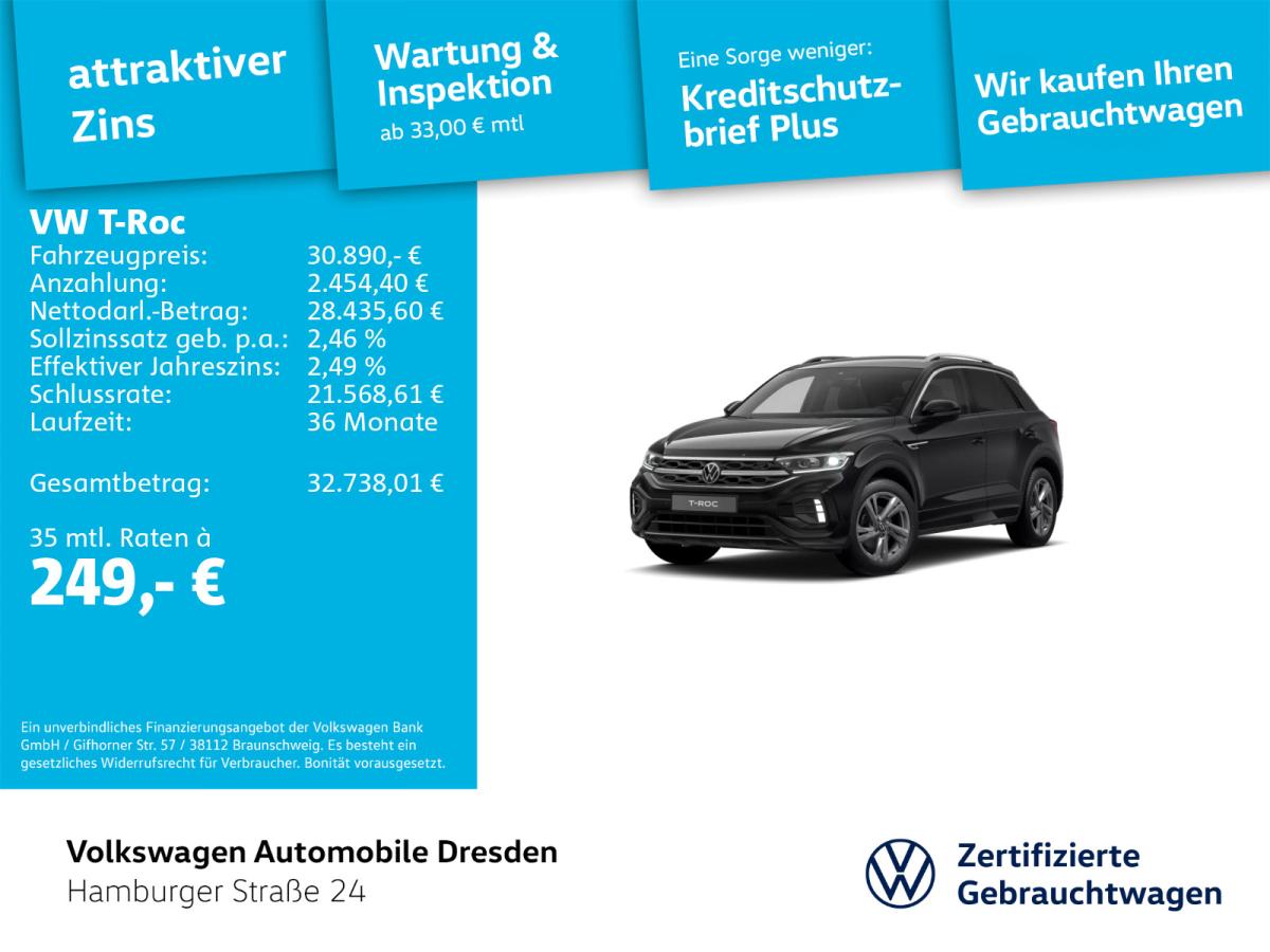 Volkswagen T-Roc R-Line 1.5 TSI DSG LED-PLUS AHK APP KAMERA