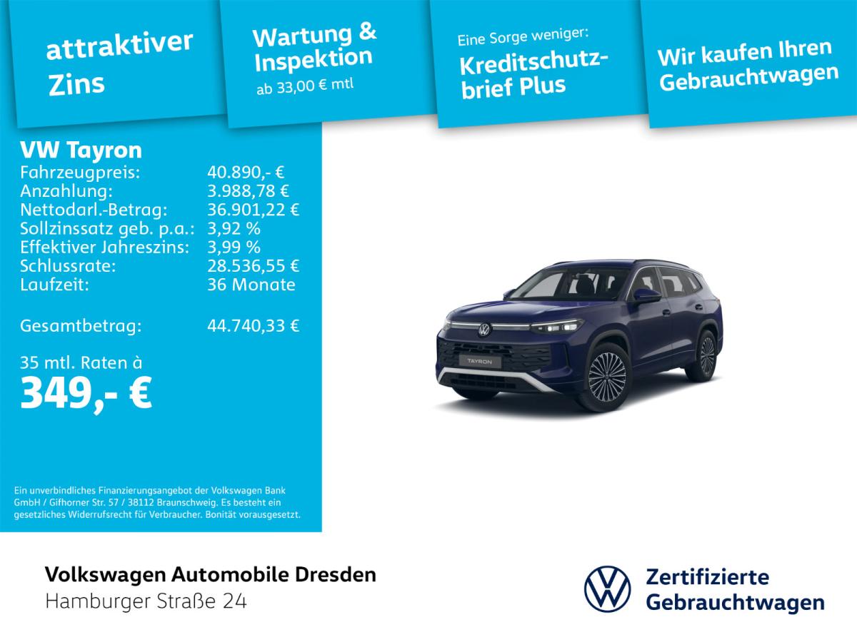 Volkswagen Tayron Life 1.5 eTSI TRAVEL IQ.LIGHT KEYL AHZV