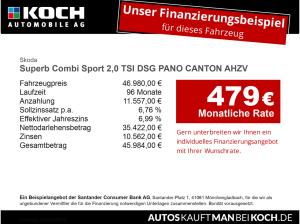 Skoda Superb Combi Sport 2,0 TSI DSG PANO CANTON AHZV