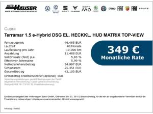 Cupra Terramar 1.5 e-Hybrid DSG EL. HECKKL. HUD MATRIX TOP-VIEW