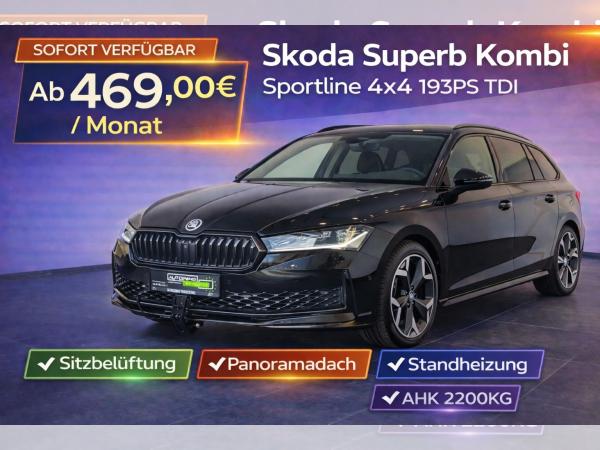 Skoda Superb TDI 193PS DSG 4x4 Sportline Combi 360°|Standhzg|Sitzklima|AHK